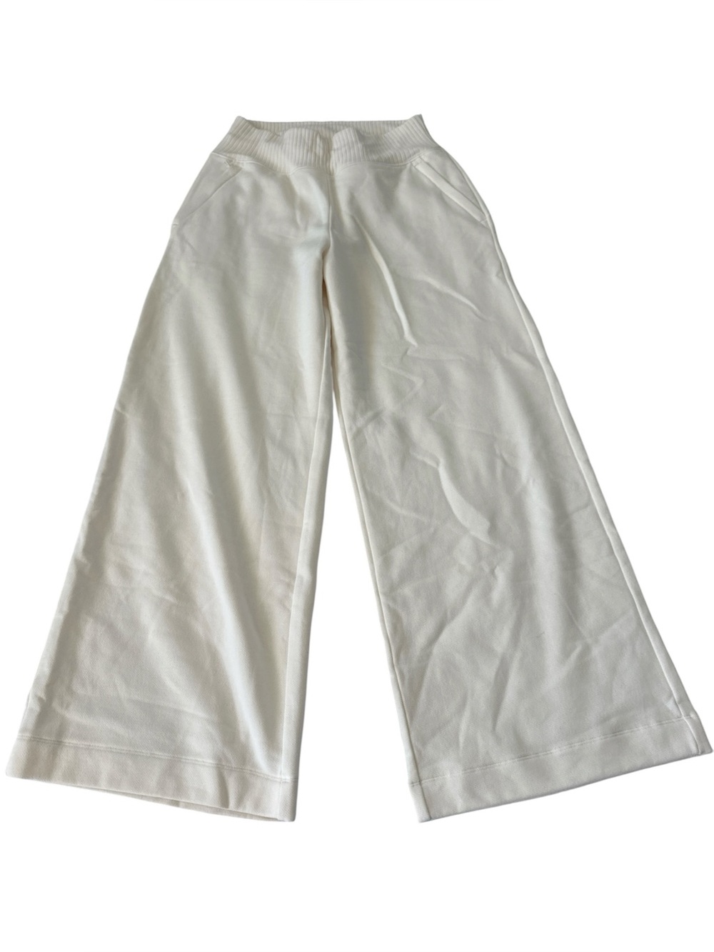 Alo Yoga Serenity Wide Leg Sweatpant in Ivory - Picture 6 of 16